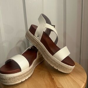 MIA Cream Espadrille Platform Sandals